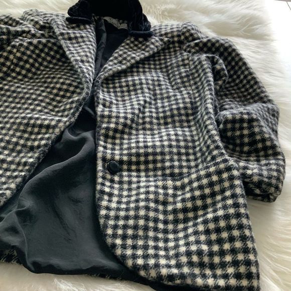 Vintage Valentino boutique jacket houndstooth timeless fashion office siren - Picture 6 of 10